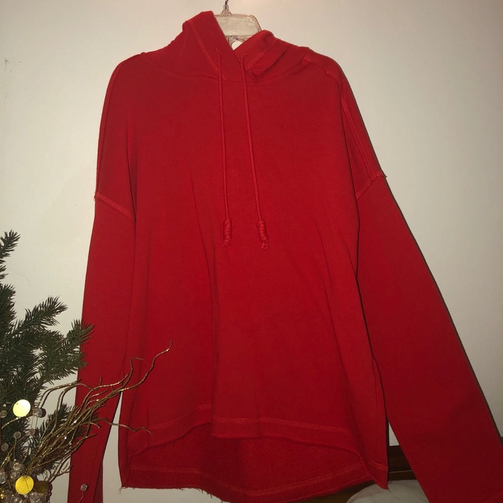 Red soft cotton hoodie